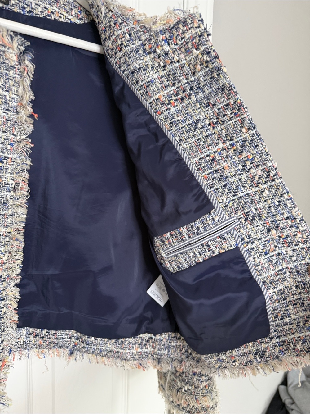 J. Crew Multicolor Tweed Fringe Boxy Jacket - Picture 6 of 10